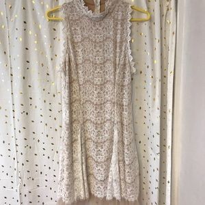 Francesca’s white/nude dress. NWT .